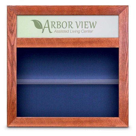 United Visual Products Outdoor Enclosed Combo Board, 42"x32", Bronze Frame/Green & Apricot UVCB4232ODBZ-GREEN-APRICOT